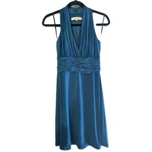 Women 4 Bodycon Evan Picone Teal Halter Homecoming Cocktail Dance Fit & Flare
